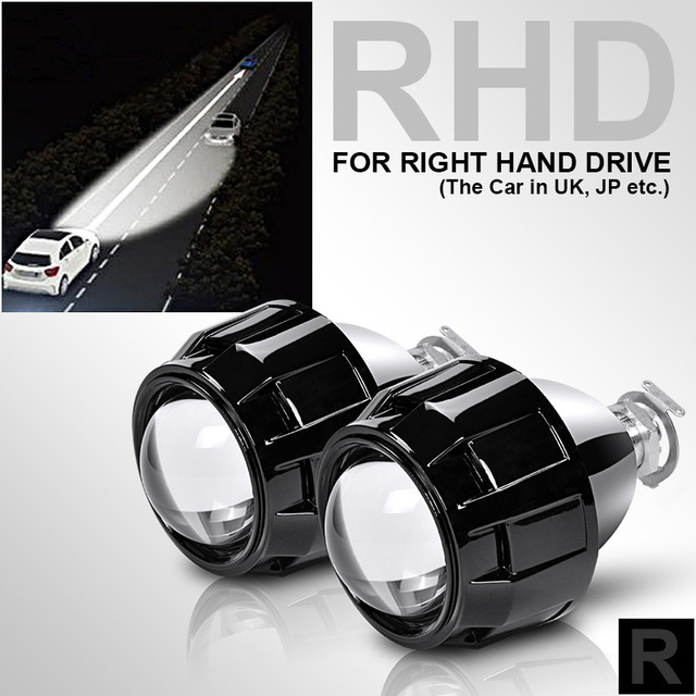 2Pcs 2.5 Inch Universal Bi xenon HID Projector Lens Silver  Lights &amp; Lighting Accessories