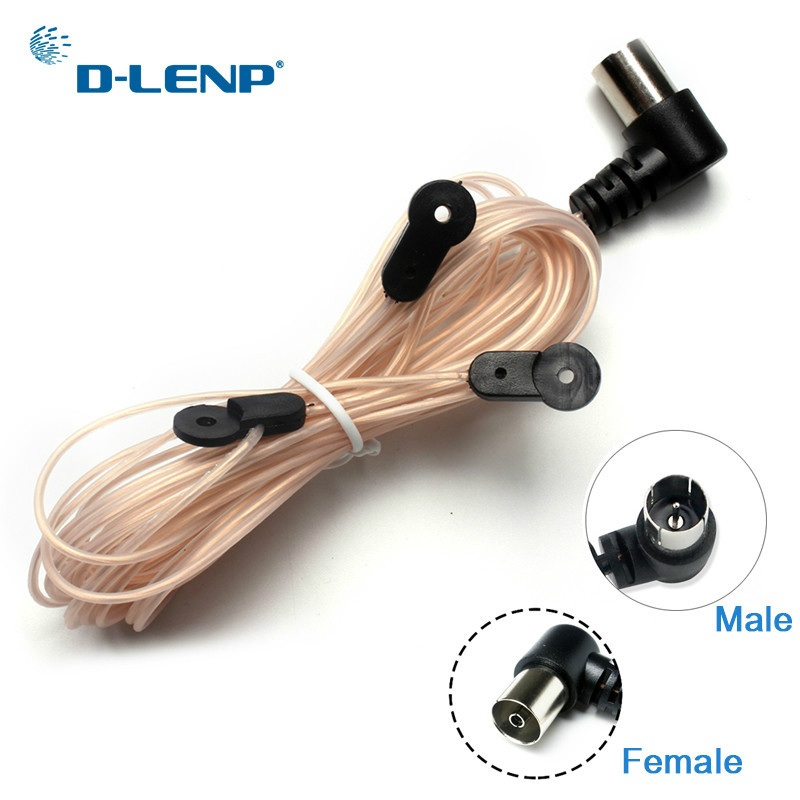 Dlenp Dipole Antenna Indoor Copper Aerial HD Radio T shape Male/ Female Smart Home Accessories