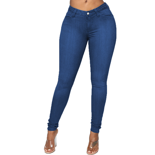 Summer Hot Sale Women's Denim Tights Stretch Jeans Slim Pencil Pants Trousers &amp; Leggings