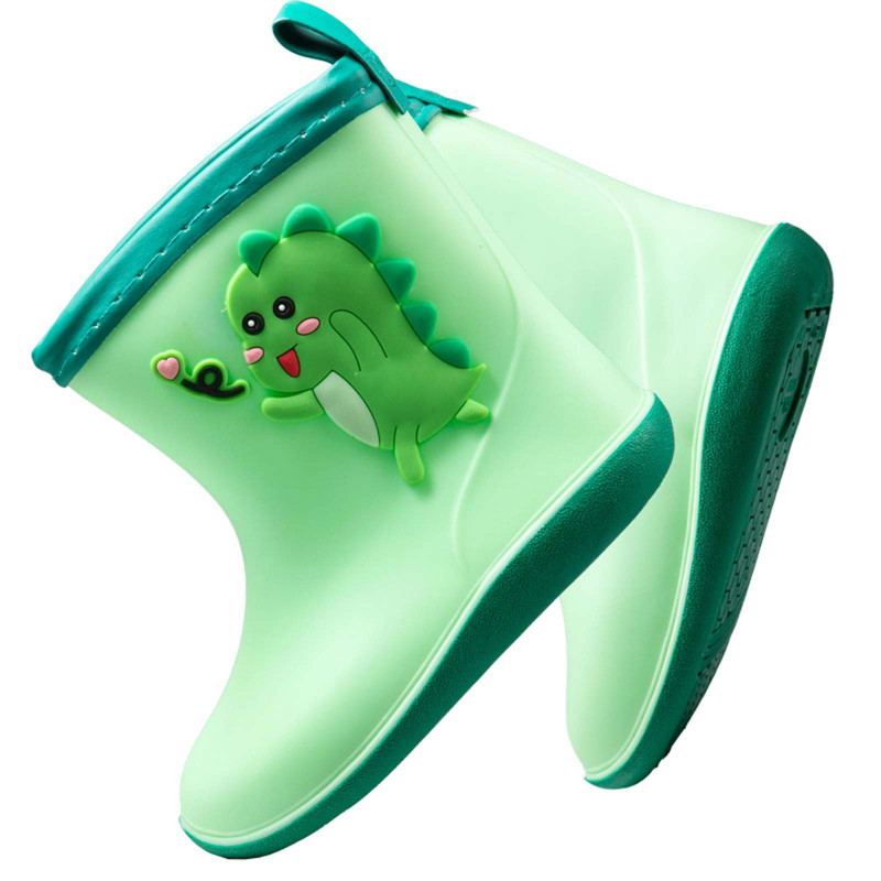 Toddler Infant Kids Baby Girls And Boys Cute Cartoon Dinosaur Rain Boots  Water Shoes