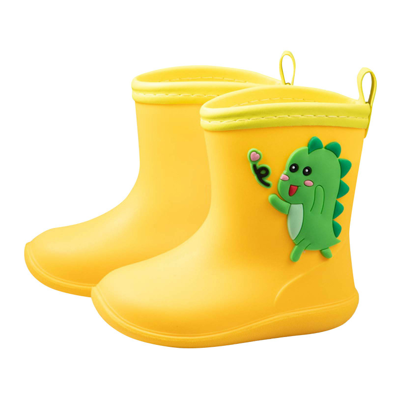Toddler Infant Kids Baby Girls And Boys Cute Cartoon Dinosaur Rain Boots  Water Shoes