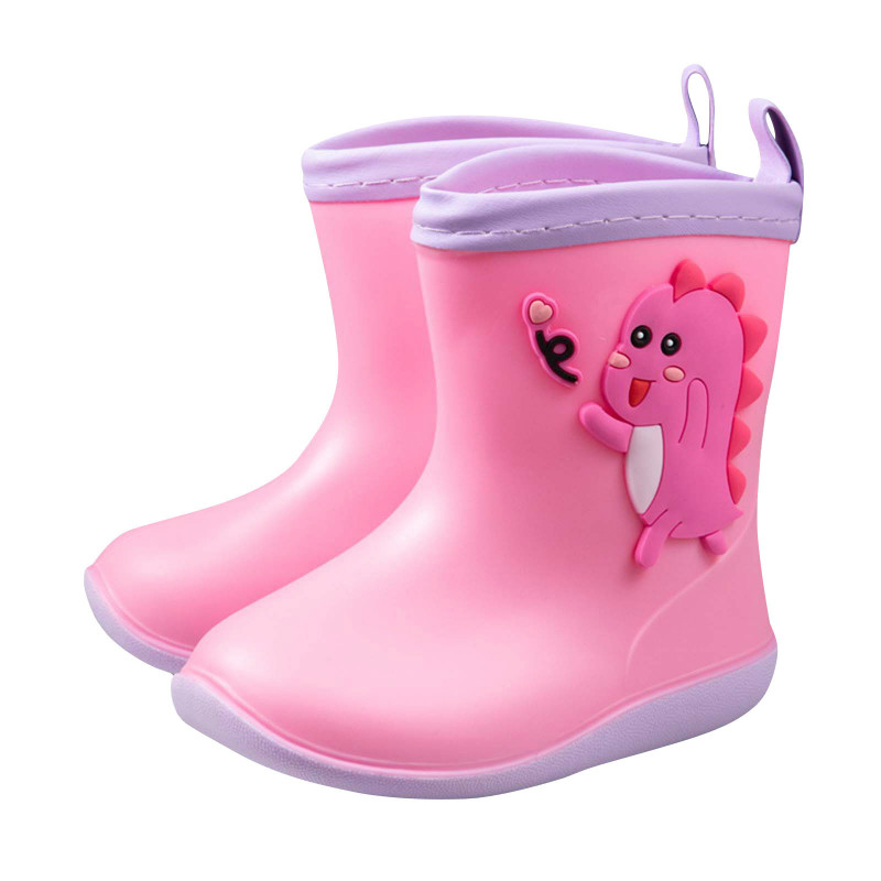 Toddler Infant Kids Baby Girls And Boys Cute Cartoon Dinosaur Rain Boots  Water Shoes