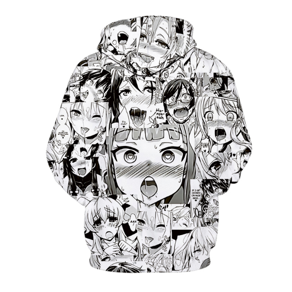 New Hoodie Ahegao 3D Printing Hoodie Men&apos;s Women&apos;s Fashion Cardigans &amp; Hoodies