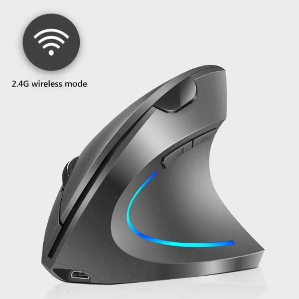 Ergonomic Vertical Mouse 2.4g Wireless Adjustable Battery 2400dpi Computer Mouse
