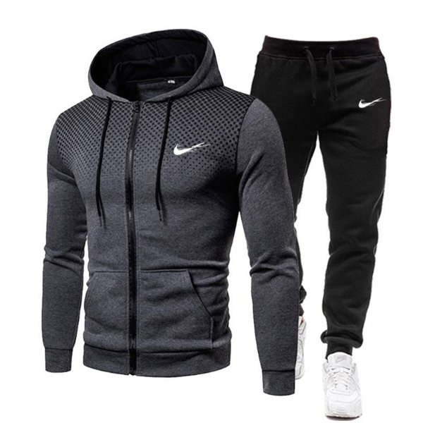 Autumn winter Sportswear men&apos;s hoodies zipper sweatshirt hoodie Jacket + pants  Suits &amp; Blazers