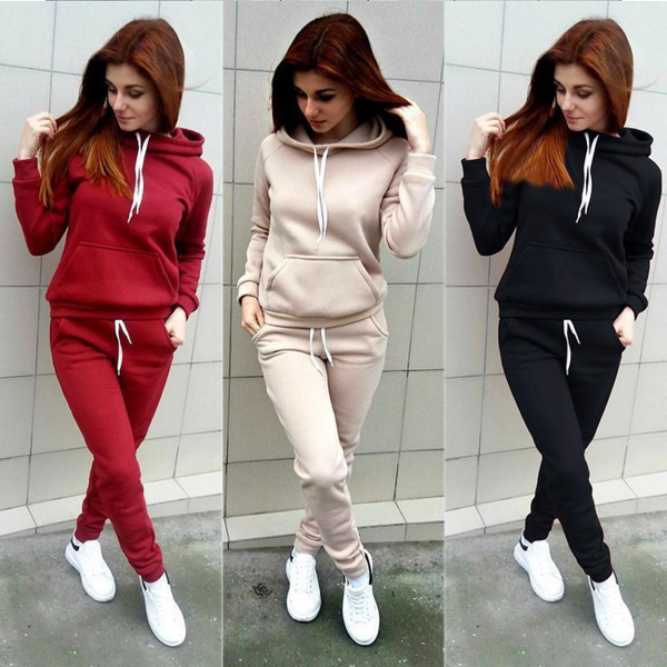 Autumn Winter Tracksuit Women 2 Piece Set Hoodies+pants Sportwear Women&apos;s Sports Suit Lingerie