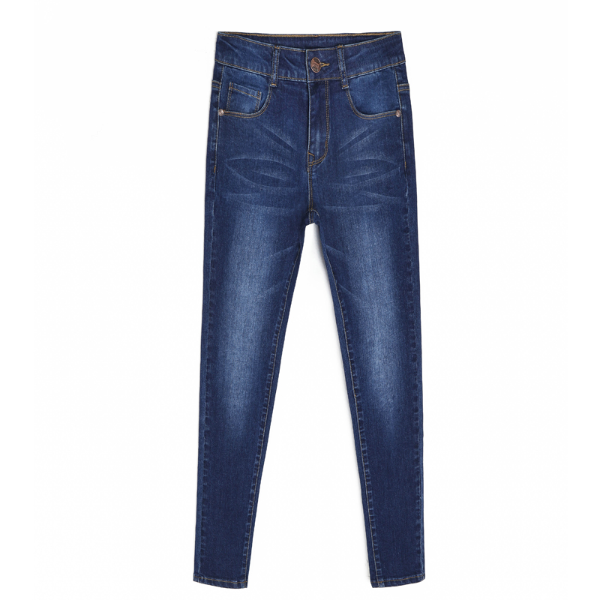 Jeans Woman High Waist Full Length Elastic Mom Skinny Pencil Trousers & Leggings