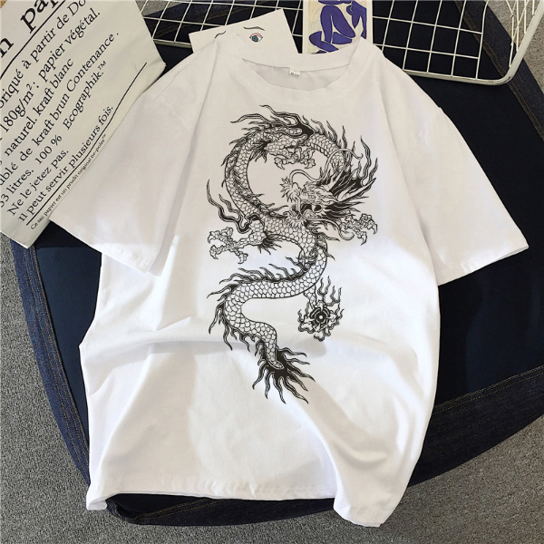 Korean Fashion Women White T Shirt Graphic Print Summer Short Shirt O Neck Tshirts Lady  Tops