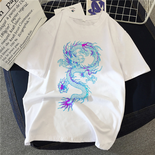 Korean Fashion Women White T Shirt Graphic Print Summer Short Shirt O Neck Tshirts Lady  Tops