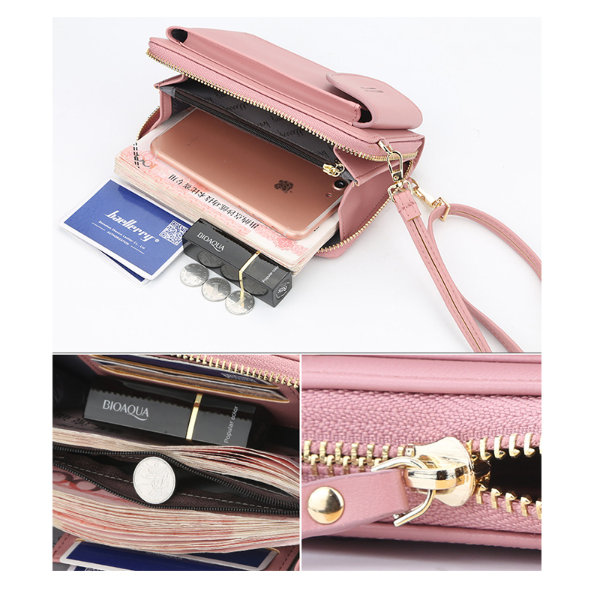 Wallet Women Diagonal PU Multifunctional Mobile Phone Clutch Bag Ladies Purse Large Wallets