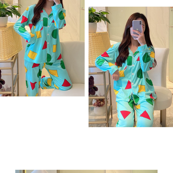 Women's Pajamas Lace Loose Cute Long Sleeve Homewear Set