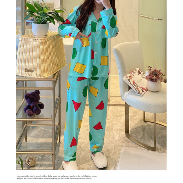 Women's Pajamas Lace Loose Cute Long Sleeve Homewear Set