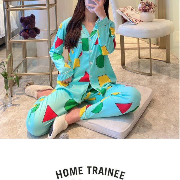 Women's Pajamas Lace Loose Cute Long Sleeve Homewear Set