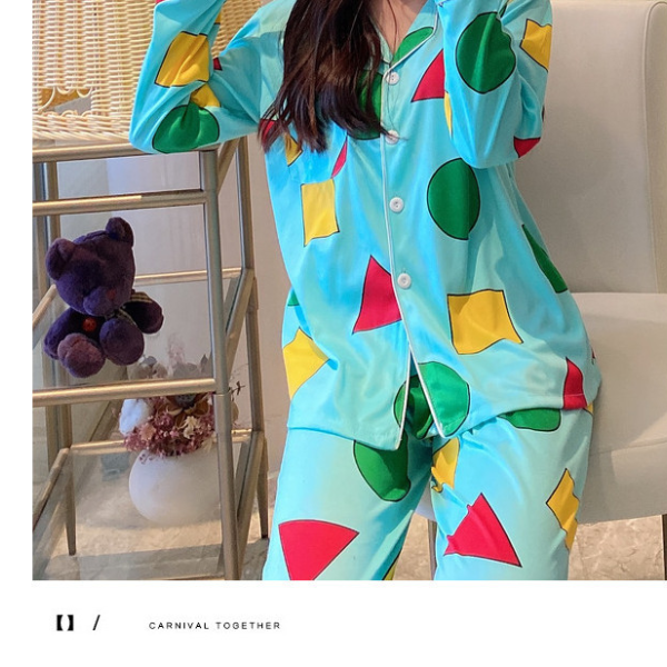 Women's Pajamas Lace Loose Cute Long Sleeve Homewear Set