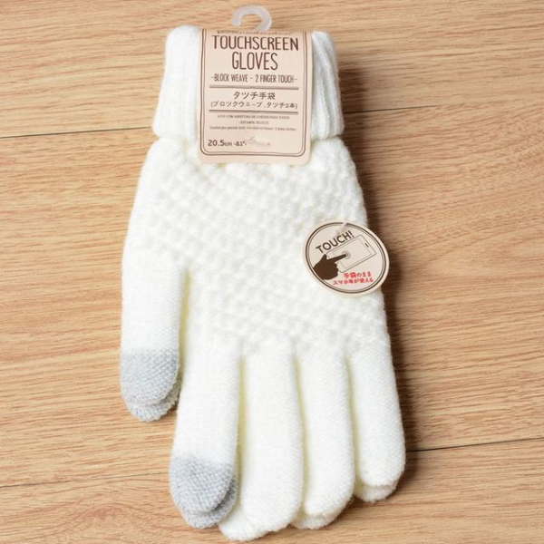 Women's Cashmere wool Knitted Gloves Winter Warm thick touch screen gloves Solid Gloves & Mittens