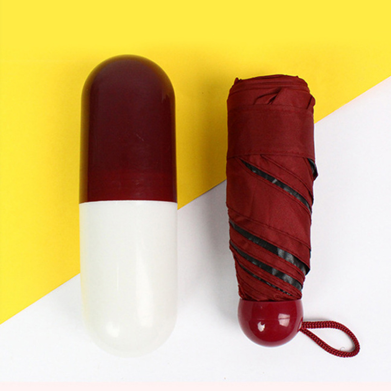 5 Fold Mini Small Pocket Capsule Umbrella Foldable Compact Pocket Umbrella with Cute Others