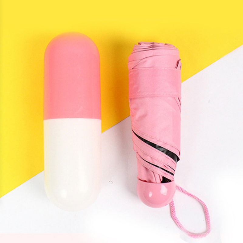 5 Fold Mini Small Pocket Capsule Umbrella Foldable Compact Pocket Umbrella with Cute Others