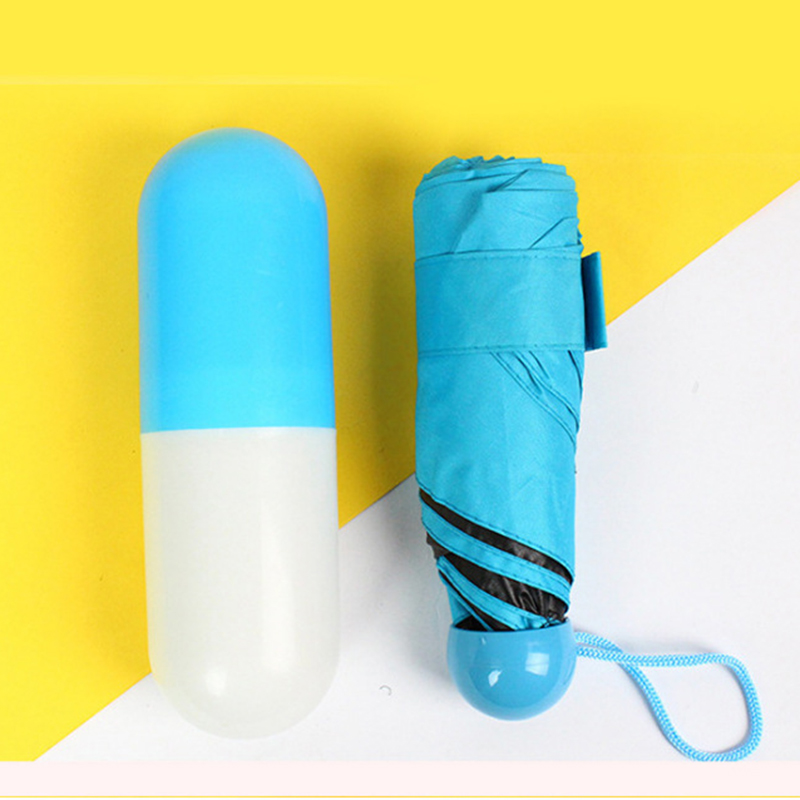 5 Fold Mini Small Pocket Capsule Umbrella Foldable Compact Pocket Umbrella with Cute Others
