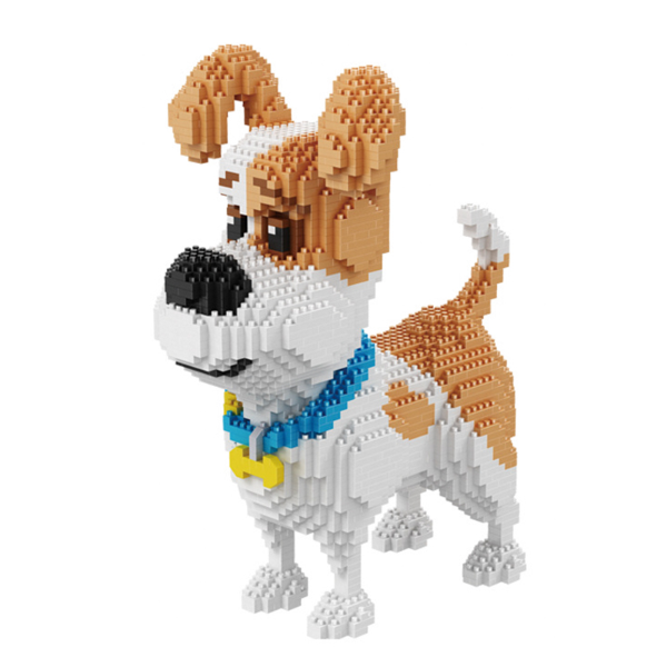 2000+pcs 16013 Mike Dog Building Blocks Diamond Micro Small Particles  Action Figures & Statues