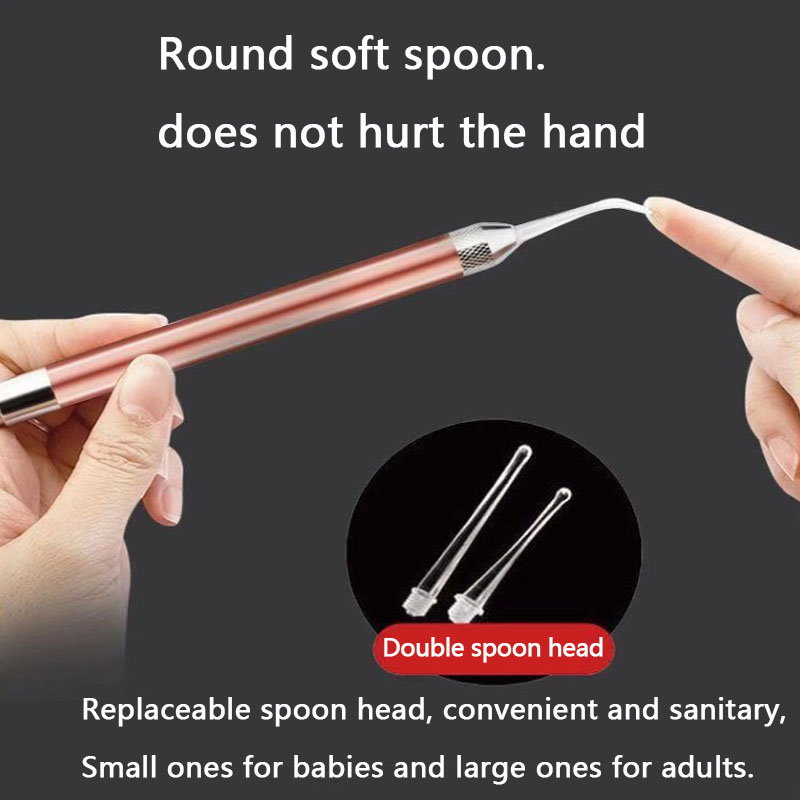 Ear Cleaning Tool Ear Picker with Light Ear Cleaner Wax Removal Baby Kids USB Nail & Tools