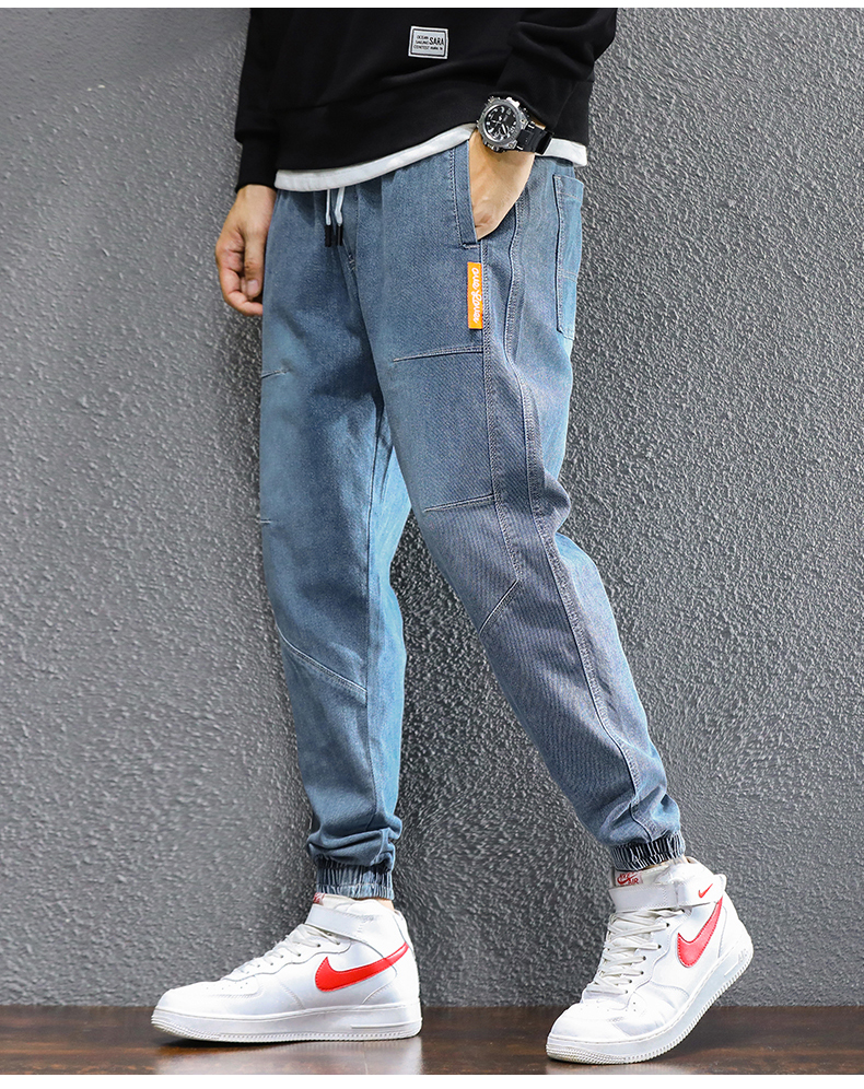 Autumn Winter Baggy Men's Cargo Jeans Fashion Harlan Cotton Streetwear Harajuku Pants Joggers Trousers