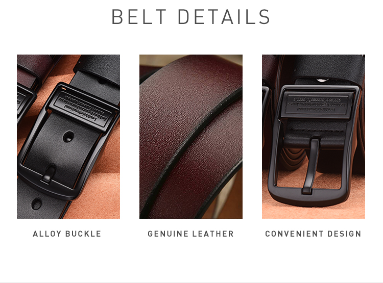 Leahther Belt Men Male Genuine Strap Belt For Men Cow Genuine Leather Luxury Strap Belt Male Black 125cm Men's belt leather needle buckle belt trend men's youth casual plus oversized belt versatile