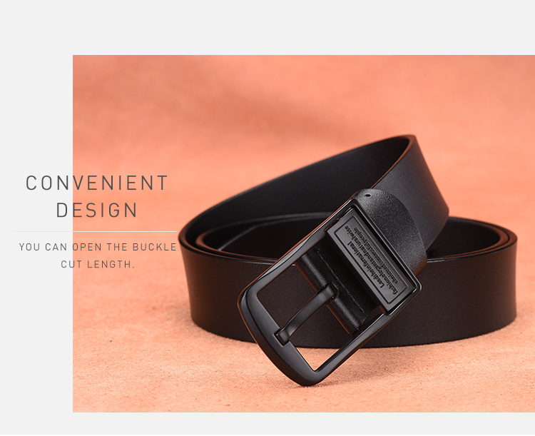 Leahther Belt Men Male Genuine Strap Belt For Men Cow Genuine Leather Luxury Strap Belt Male Black 125cm Men's belt leather needle buckle belt trend men's youth casual plus oversized belt versatile