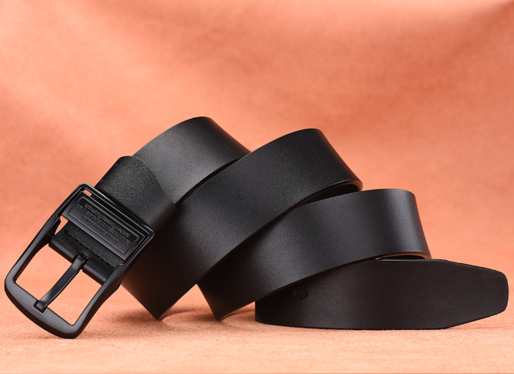 Leahther Belt Men Male Genuine Strap Belt For Men Cow Genuine Leather Luxury Strap Belt Male Black 125cm Men's belt leather needle buckle belt trend men's youth casual plus oversized belt versatile