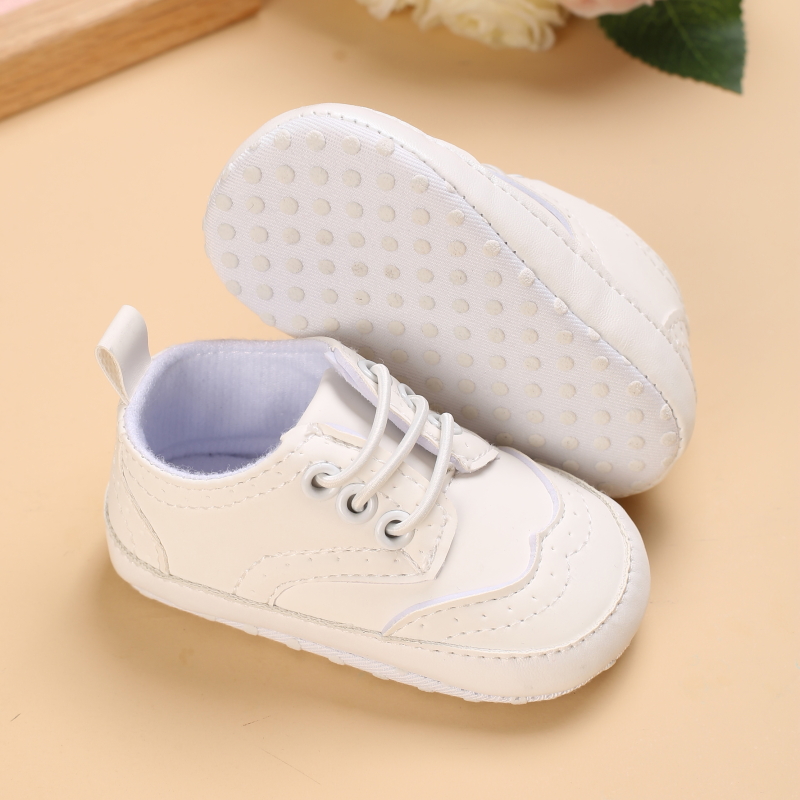 Spring And Autumn Style Baby Lacing Pure Color Recreational Sports Shoes Baby Shoes Casual Shoes