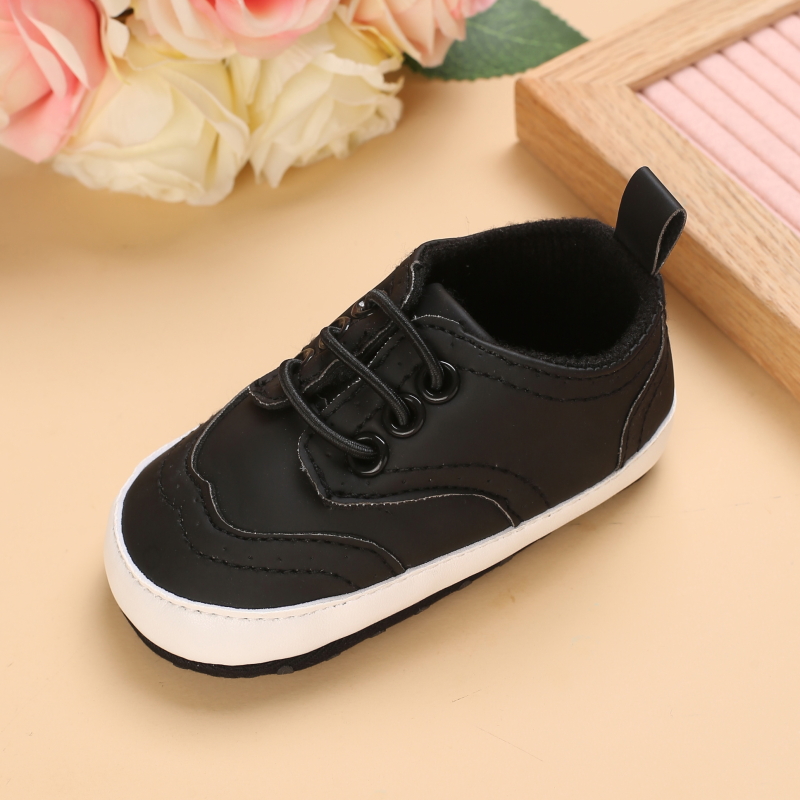 Spring And Autumn Style Baby Lacing Pure Color Recreational Sports Shoes Baby Shoes Casual Shoes