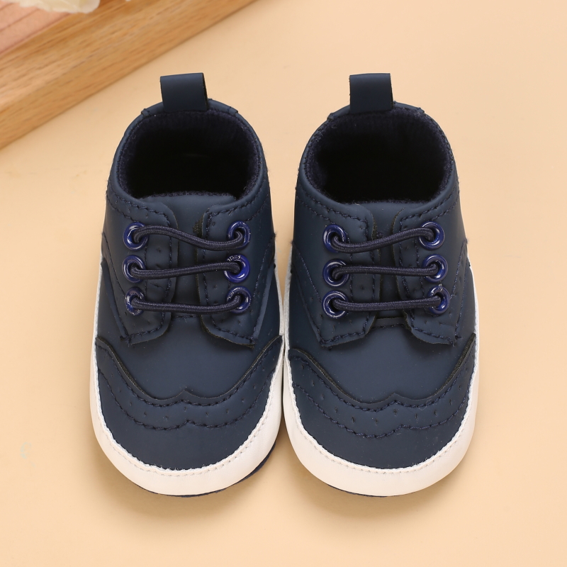 Spring And Autumn Style Baby Lacing Pure Color Recreational Sports Shoes Baby Shoes Casual Shoes