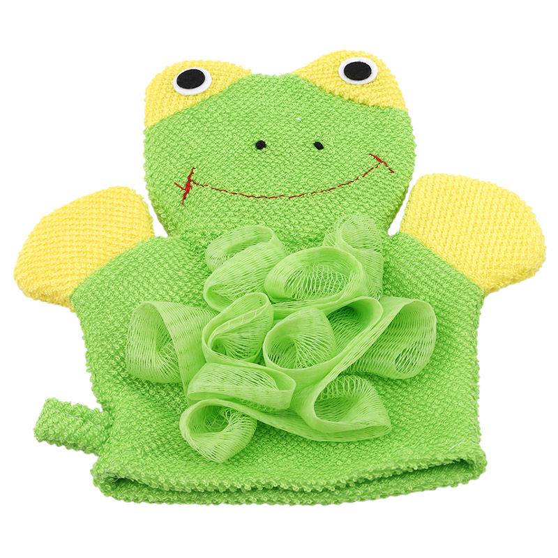 Soft Baby Bath Brush Kids Body Scrubber Exfoliating Sponge Cartoon Animal Baby Care