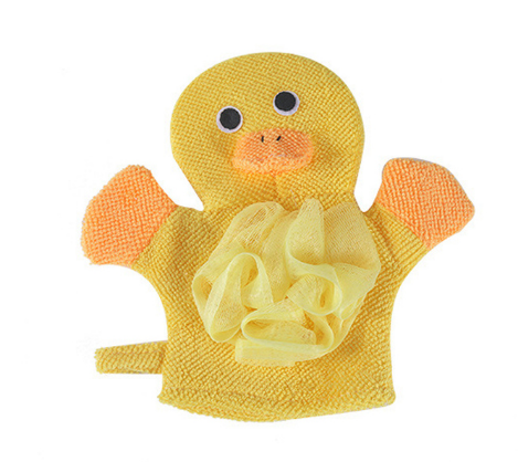 Soft Baby Bath Brush Kids Body Scrubber Exfoliating Sponge Cartoon Animal Baby Care