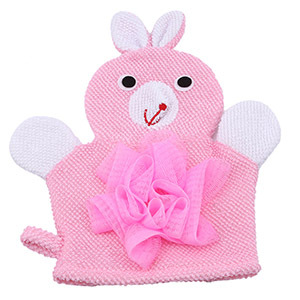Soft Baby Bath Brush Kids Body Scrubber Exfoliating Sponge Cartoon Animal Baby Care
