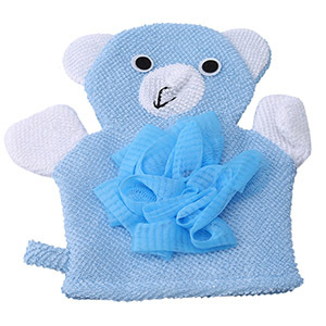 Soft Baby Bath Brush Kids Body Scrubber Exfoliating Sponge Cartoon Animal Baby Care