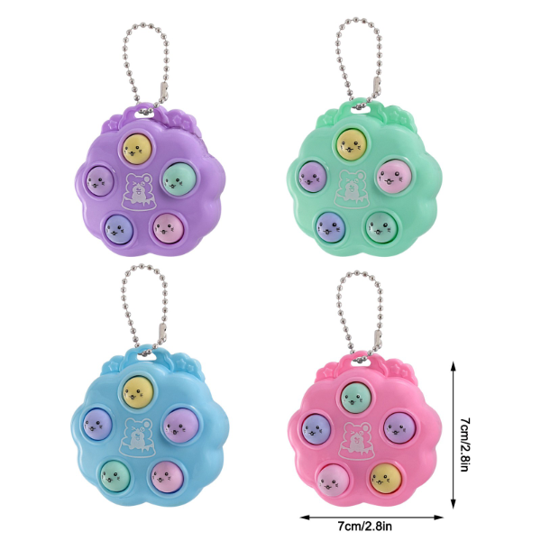 NEW kawaii fidget toys whack a mole keychain Simple Dimple fidget board Learning & Education