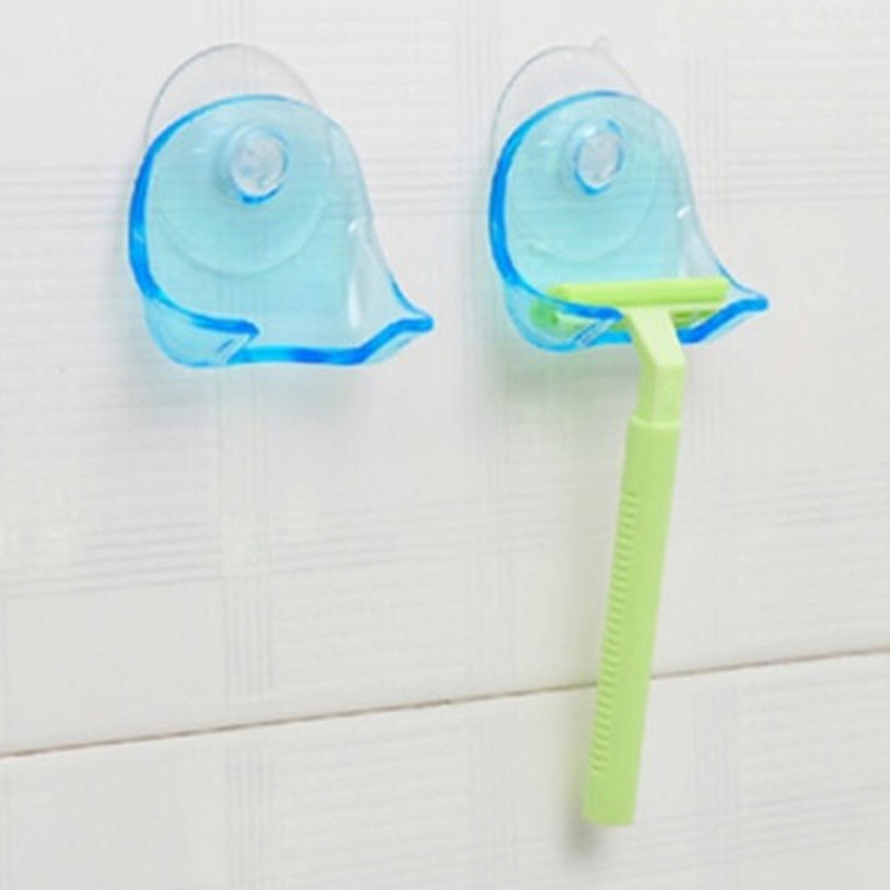 1pcs Plastic Super Suction Cup Razor Rack for Bathroom Razor Holder Suction Shaver Bathroom Products