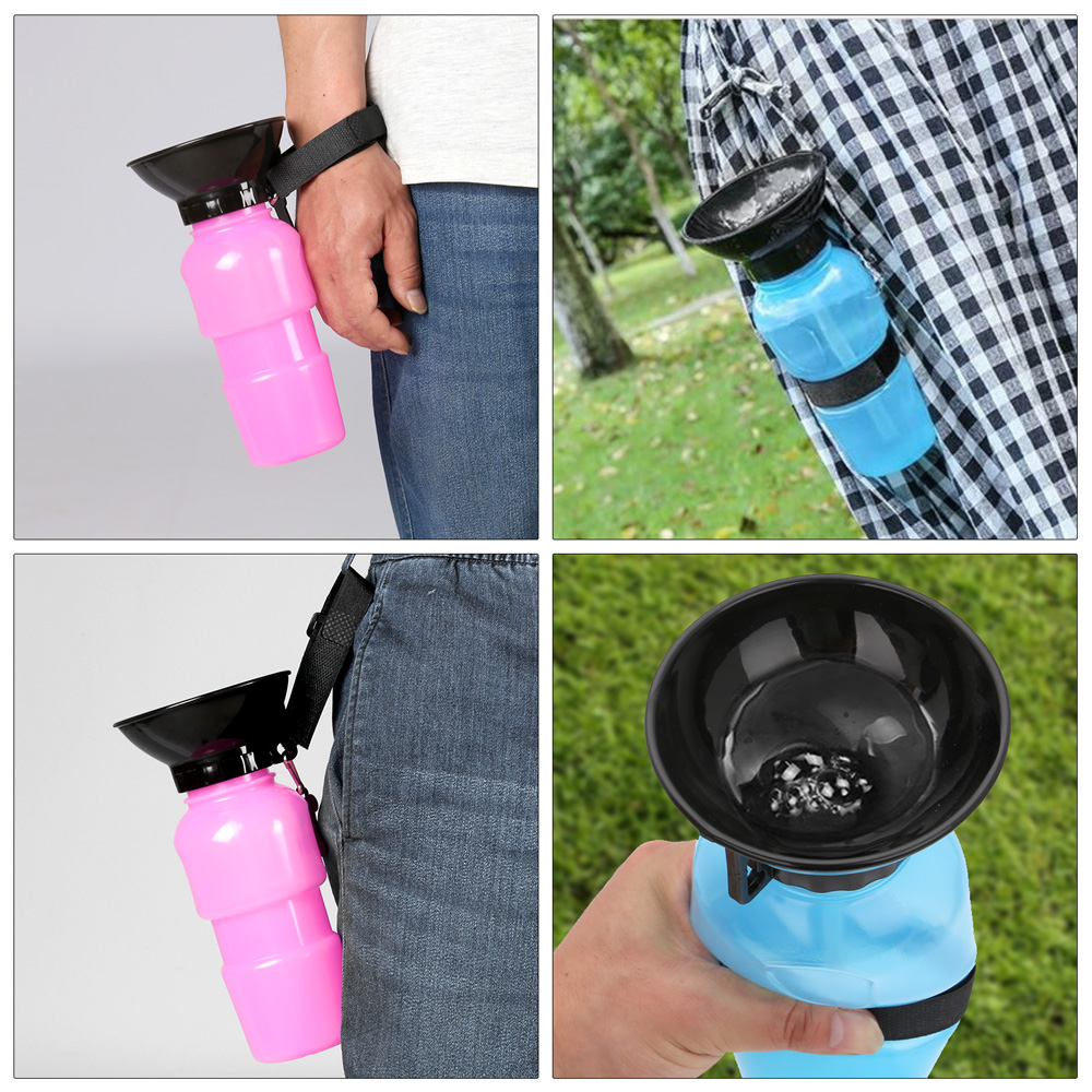 500ml Pet Dog Squeeze Water Bottle Drinking Cat Feeding Bowl Outdoor Pet Products
