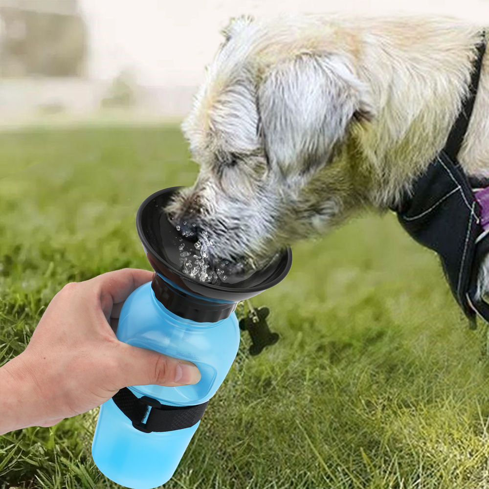 500ml Pet Dog Squeeze Water Bottle Drinking Cat Feeding Bowl Outdoor Pet Products