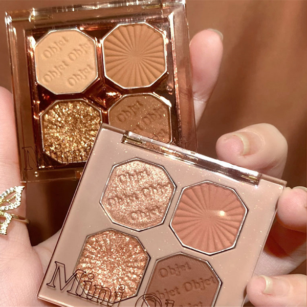 Four-colors Pearly Eyeshadow Palette Bright Matte Shimmer Crystal Chandeliers Glitter Makeup