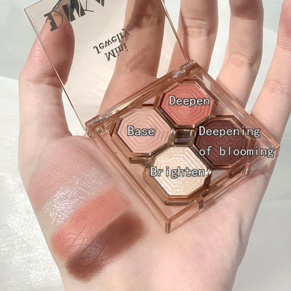 Four-colors Pearly Eyeshadow Palette Bright Matte Shimmer Crystal Chandeliers Glitter Makeup