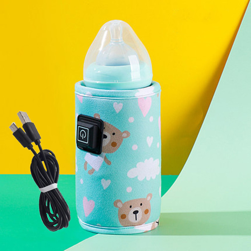 USB Milk Warmer Insulated Bag Portable Travel Cup Warmer Baby Nursing Bottle Feeding