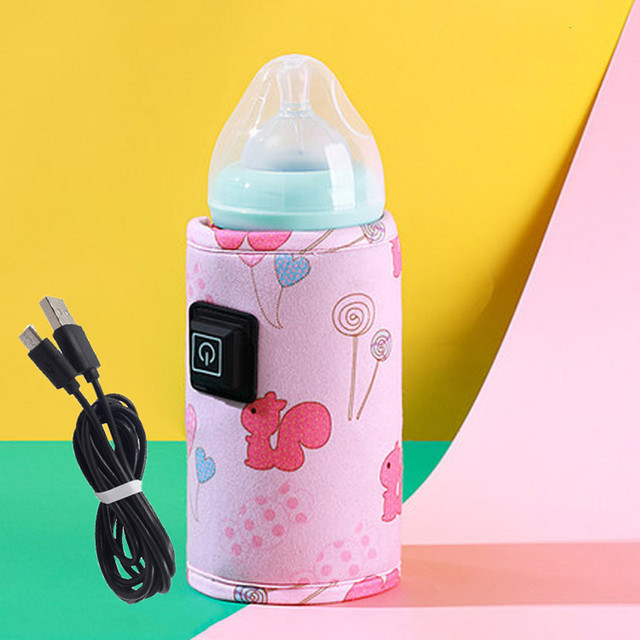 USB Milk Warmer Insulated Bag Portable Travel Cup Warmer Baby Nursing Bottle Feeding