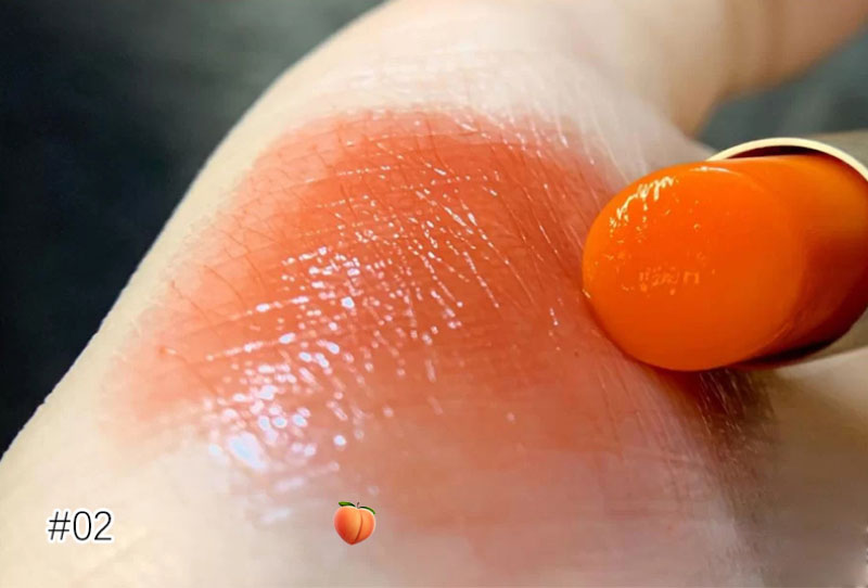 1pc Color Changing Lip Balm Nourish Moisturizing Anti-cracking Temperature Change Lipstick Orange Lips Makeup