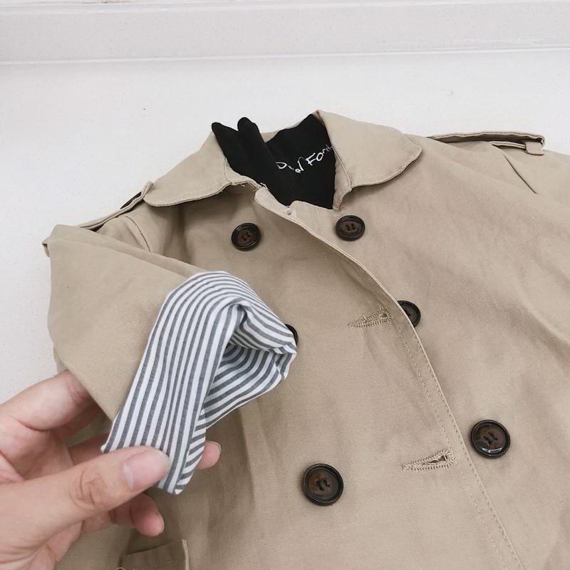 Children Trench Coat 2020 Autumn Baby Boys Girls Khaki Casual Coat Single-breasted Loose Coats & Jackets