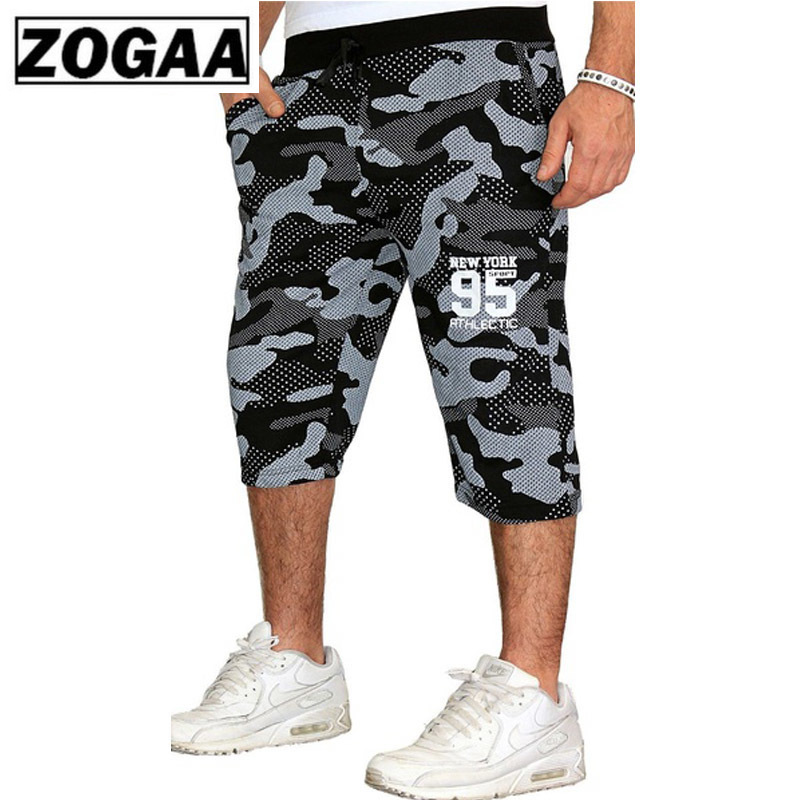 ZOGAA Shorts Men Men's Jogging Fitness Blue Red Camouflage Sport Shorts Sweatpants Running Trousers