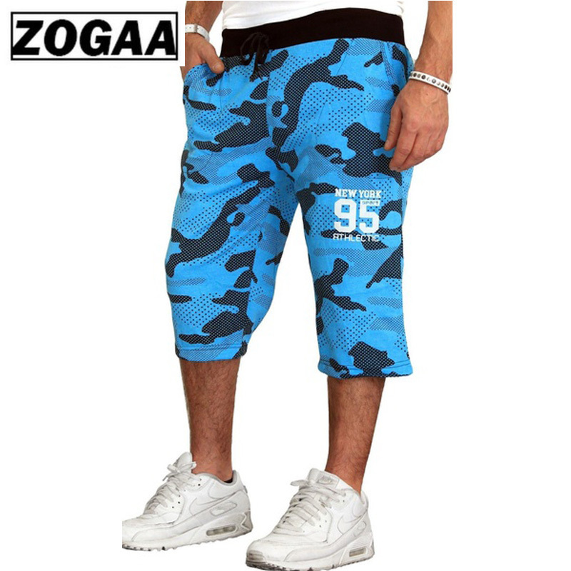 ZOGAA Shorts Men Men's Jogging Fitness Blue Red Camouflage Sport Shorts Sweatpants Running Trousers