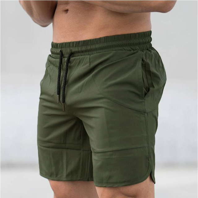 Mens Fitness Gyms Shorts Bodybuilding Jogger Workout Quick-dry Sweat Short Pants Male Summer Slimfit Trousers