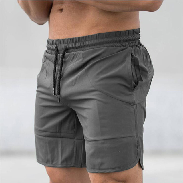 Mens Fitness Gyms Shorts Bodybuilding Jogger Workout Quick-dry Sweat Short Pants Male Summer Slimfit Trousers