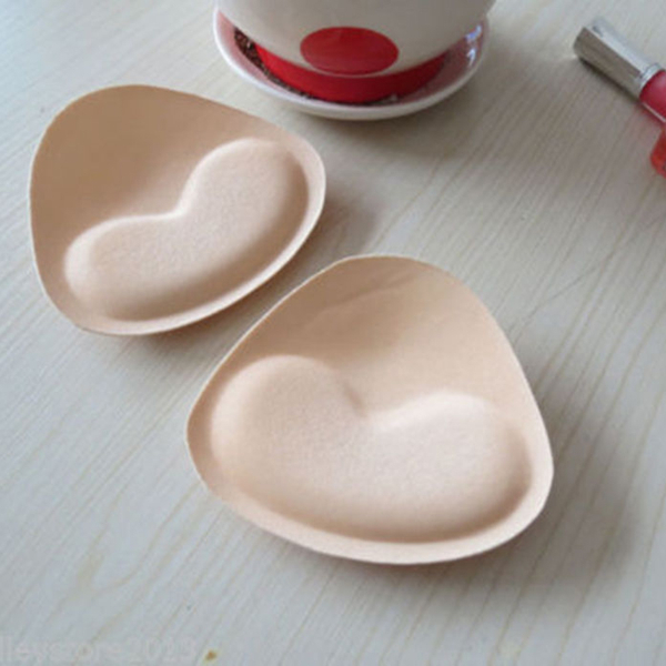 1 Pair Bikini Insert Chest Pad Women Summer Inserts Sponge Foam Bra Pads Chest Cup Breast Bra  Lingerie